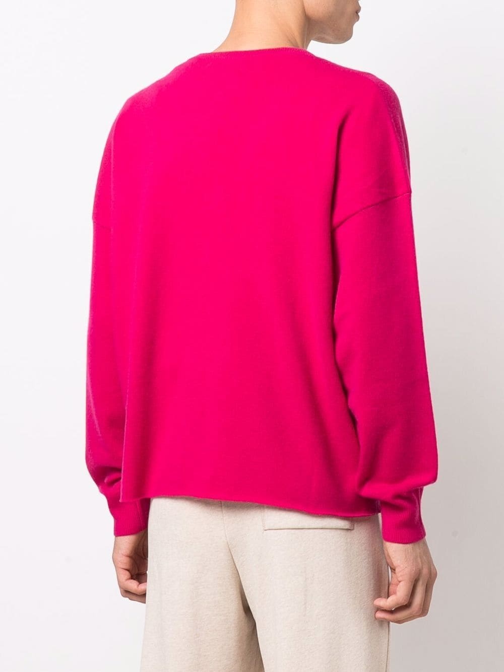 slouchy V-neck cashmere jumper - 5