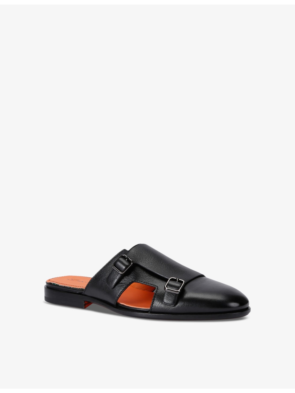 Monk double-buckle leather mules - 3