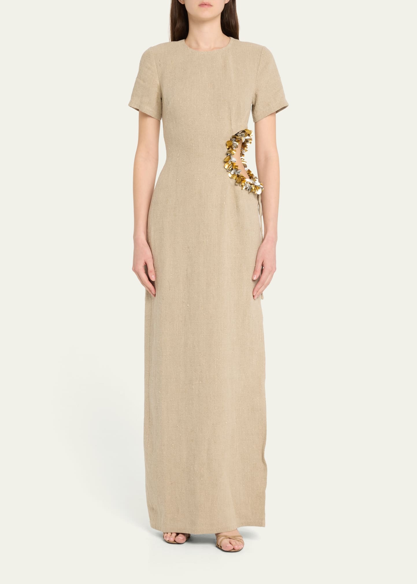 Seaford Cutout Linen Evening Dress - 2
