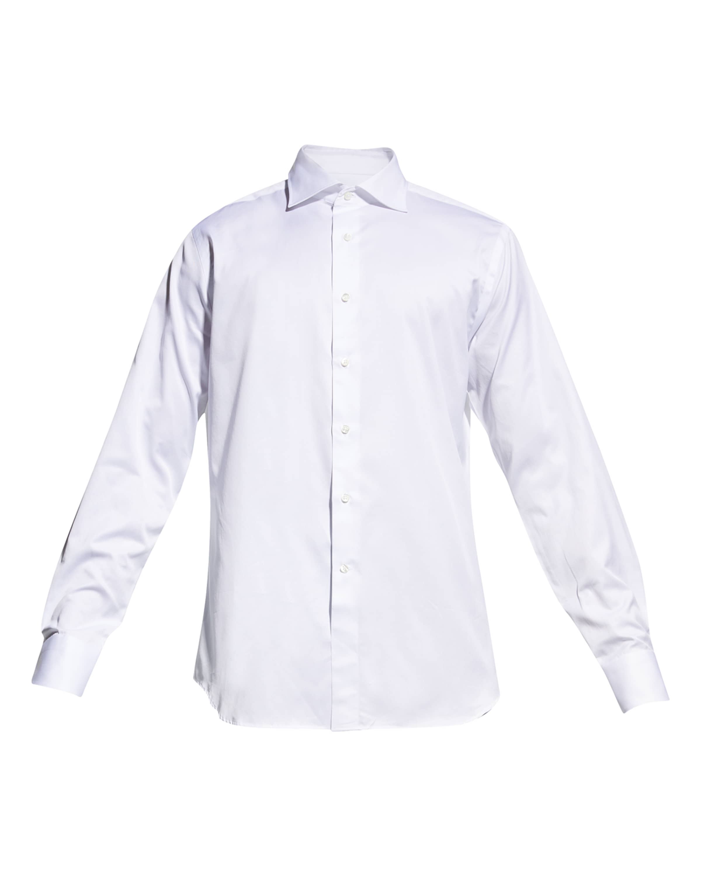 Men's Solid Twill Dress Shirt - 1