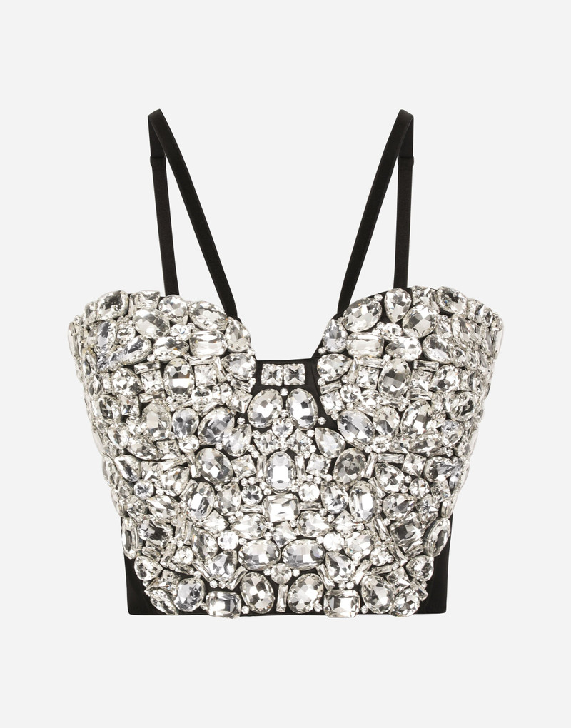Corset top with rhinestone embellishment 1