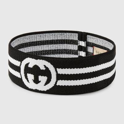 GUCCI Interlocking G stripe headband outlook