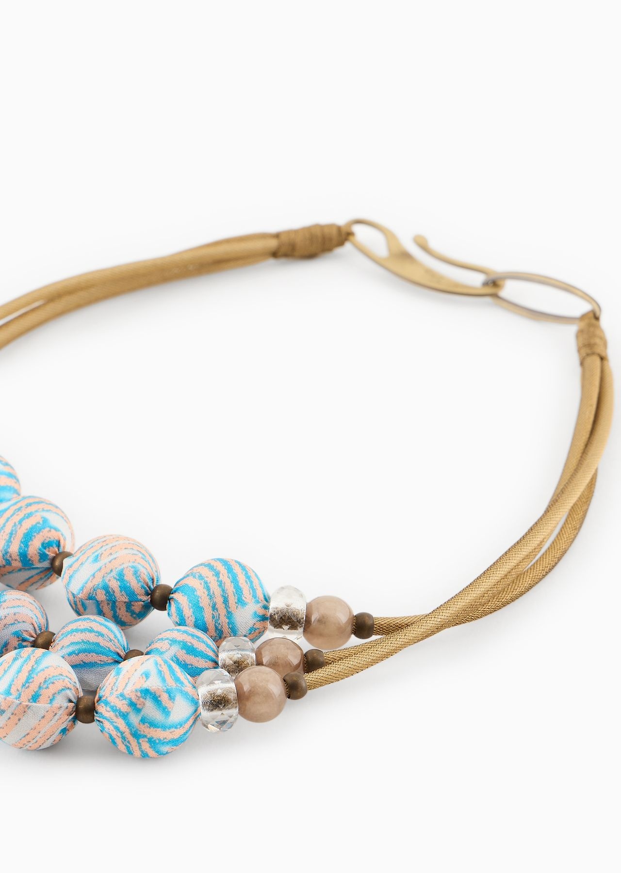 Choker necklace with covered spheres - 2