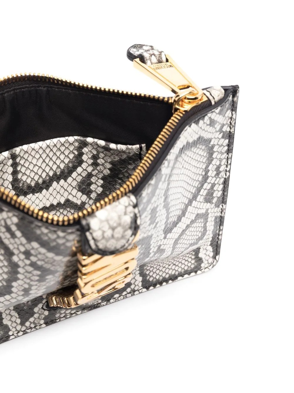 snakeskin-effect clutch bag - 6