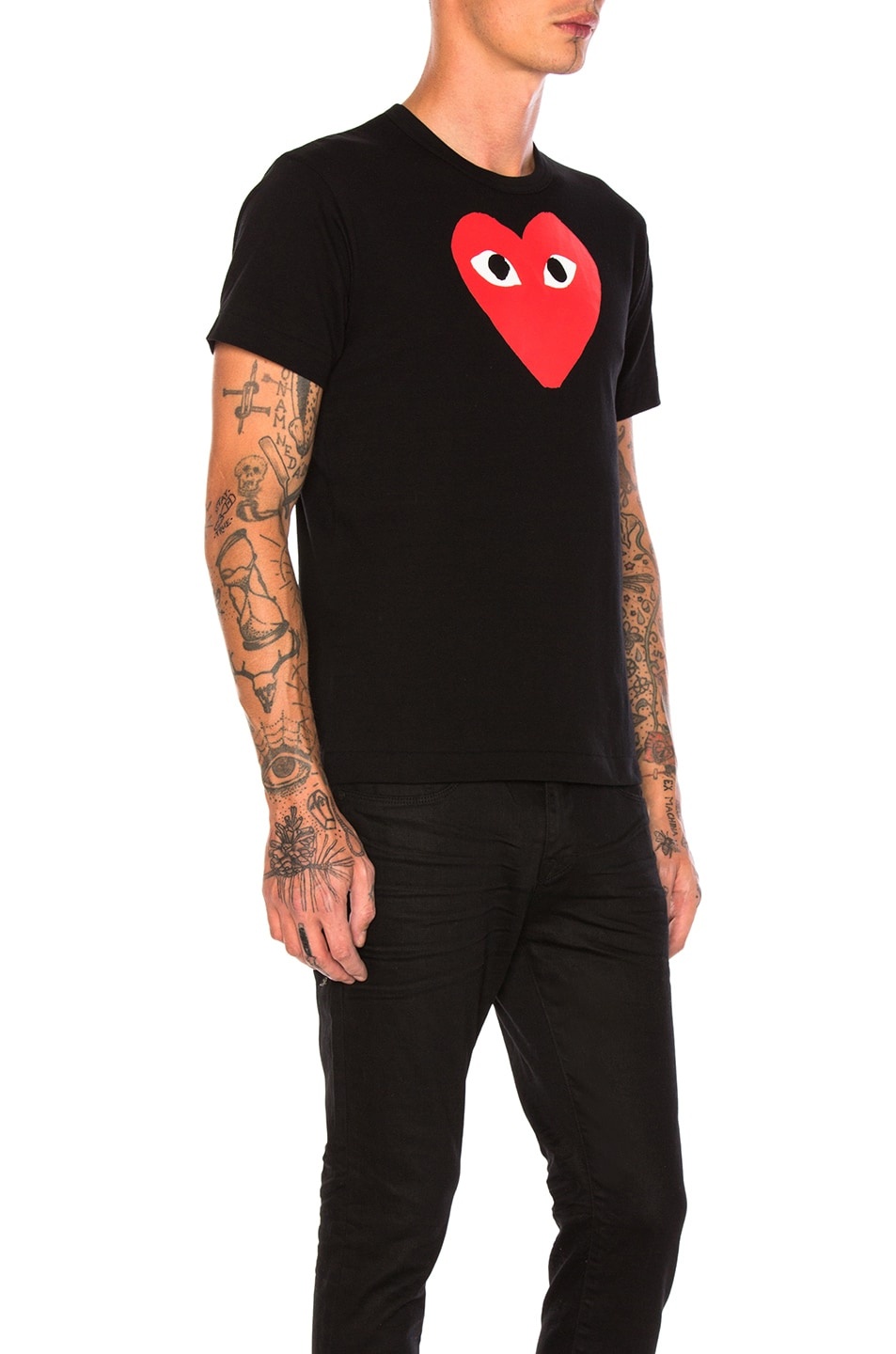 Printed Red Heart Cotton Tee - 2