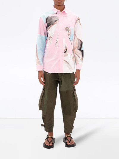 JW Anderson Anchor panelled appliqué shirt outlook