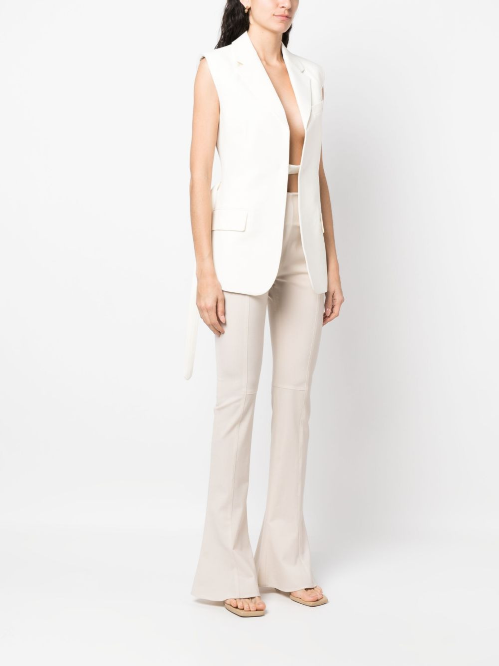 two-tone sleeveless jacket - 3