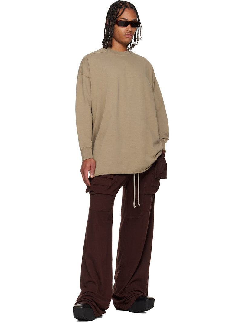 Rick Owens DRKSHDW Taupe Concordians Tommy LS Sweatshirt outlook