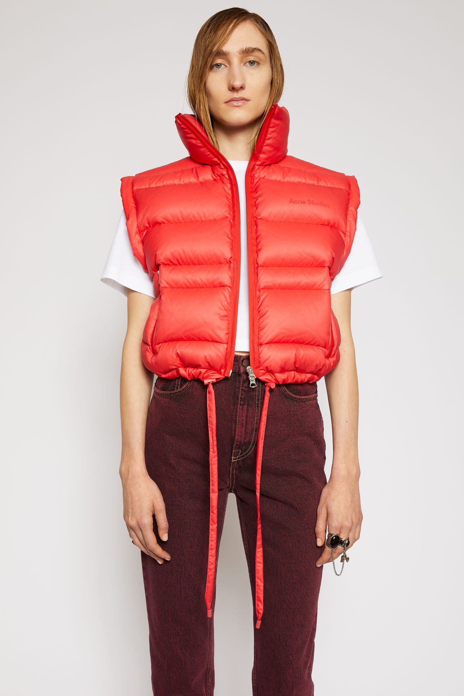 Quilted down gilet red - 5