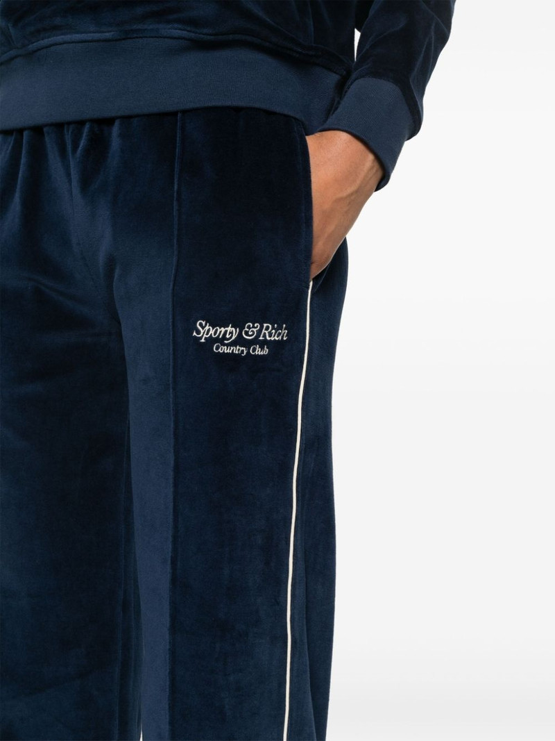 velour cotton track pants 5