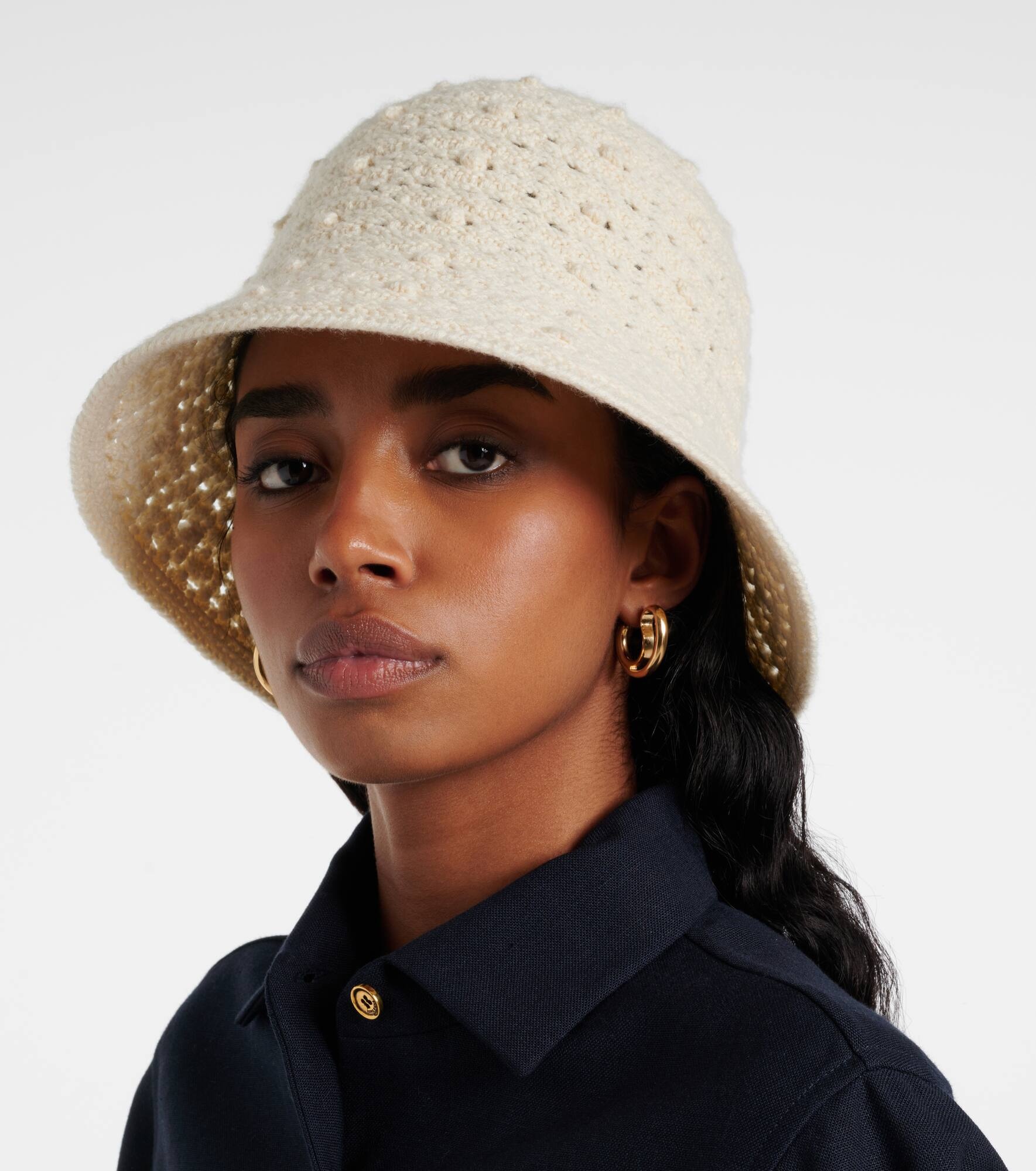 Arola cashmere-blend crochet bucket hat - 2