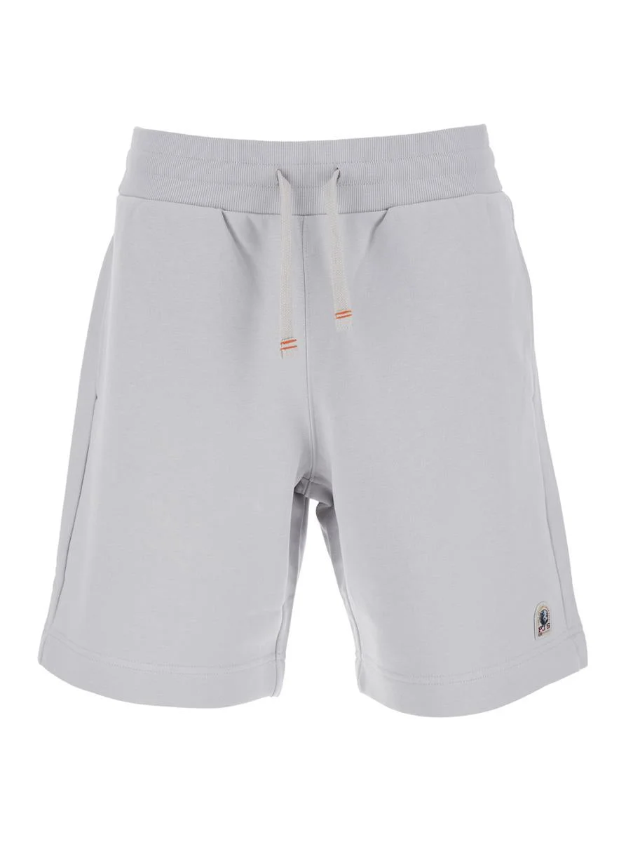 Parajumpers 'Cairo' Grey Shorts With Drawstring Waist And Logo Patch On The Front In Cotton Blend Ma - 1