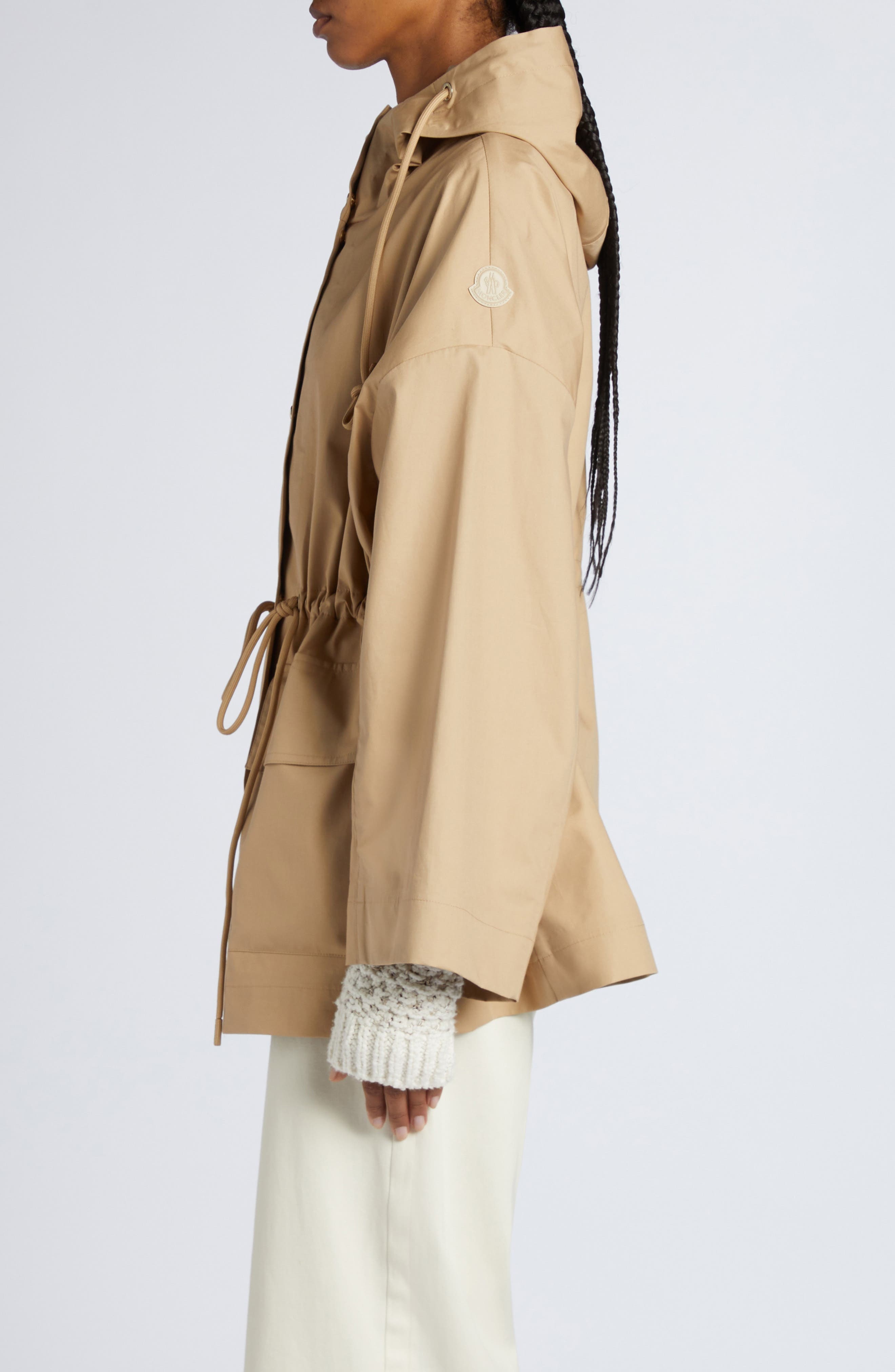 Moncler Gaillon Cotton Blend Parka in Beige at Nordstrom - 4