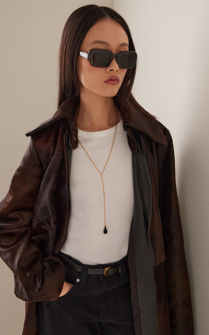 Loewe Square-Frame Acetate Sunglasses grey outlook