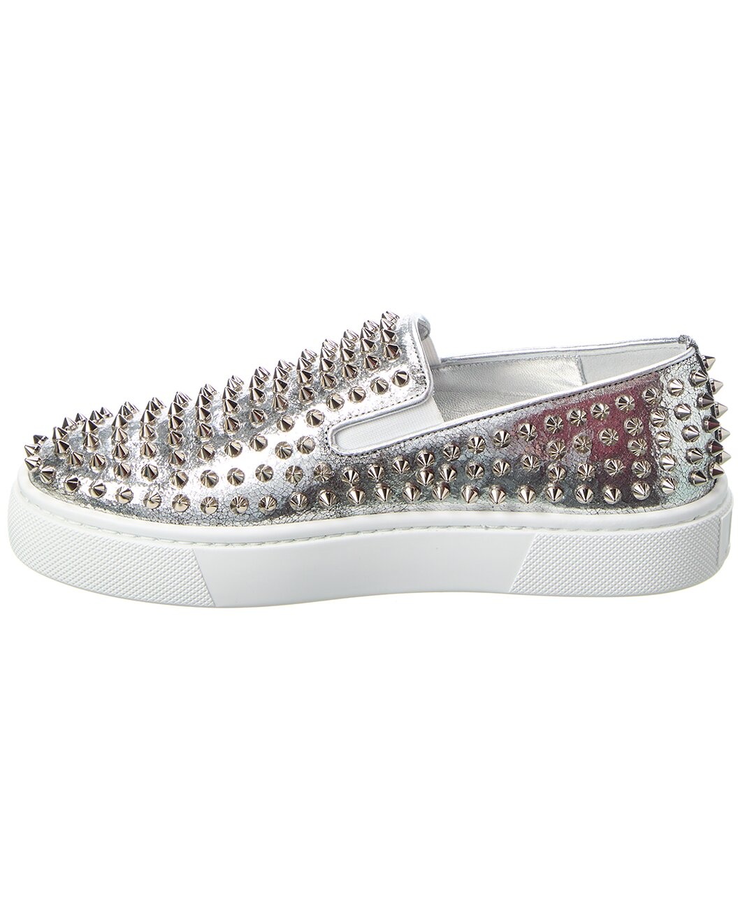 Christian Louboutin Leather Slip-On Sneaker - 2