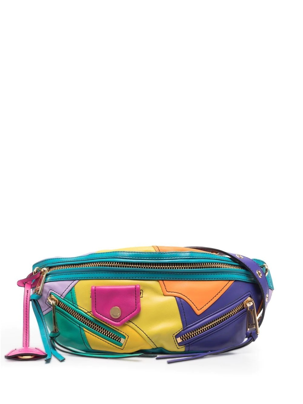 colour-block belt bag - 1