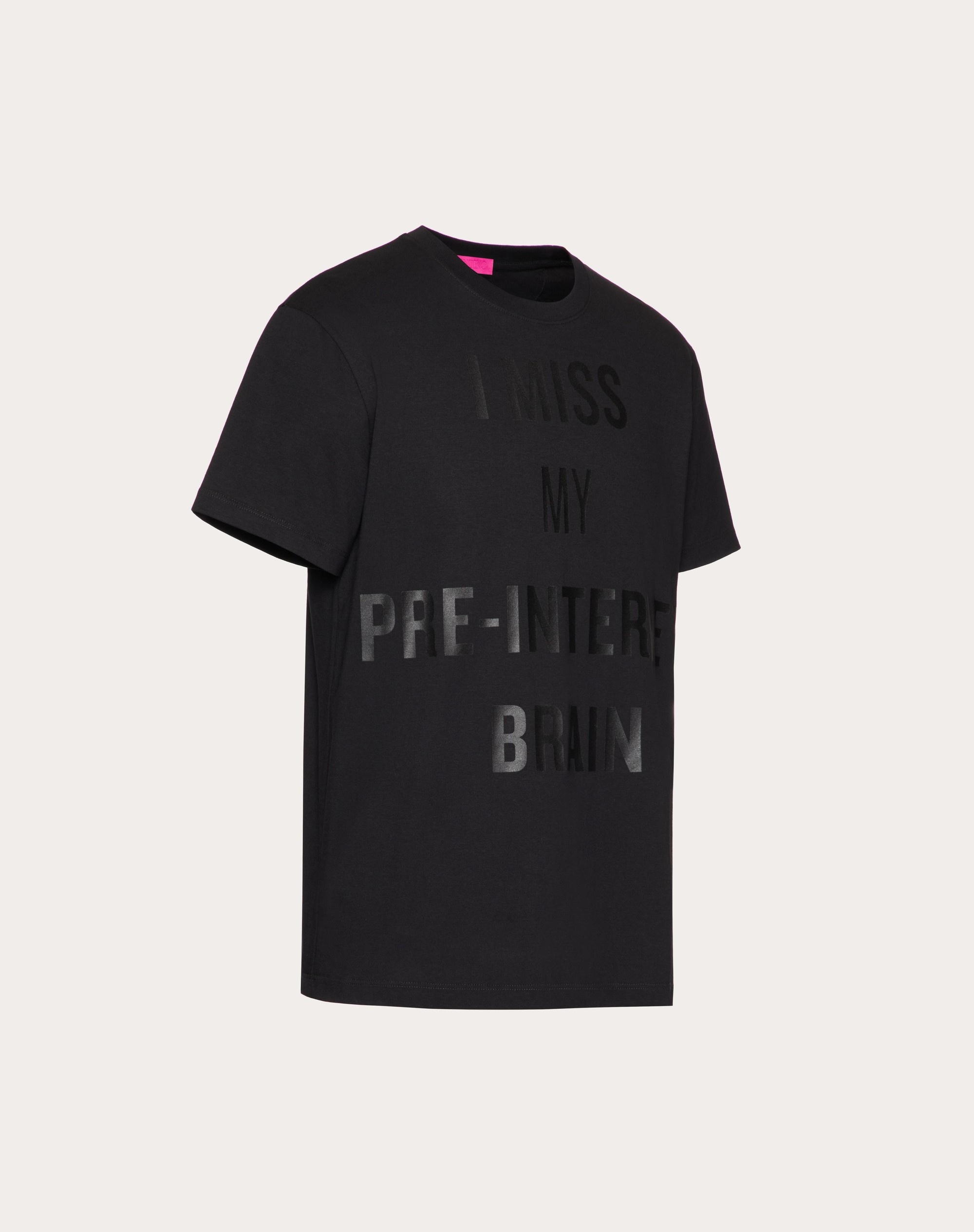 COTTON T-SHIRT WITH « I MISS MY PRE-INTERNET BRAIN » PRINT BY DOUGLAS COUPLAND - 3
