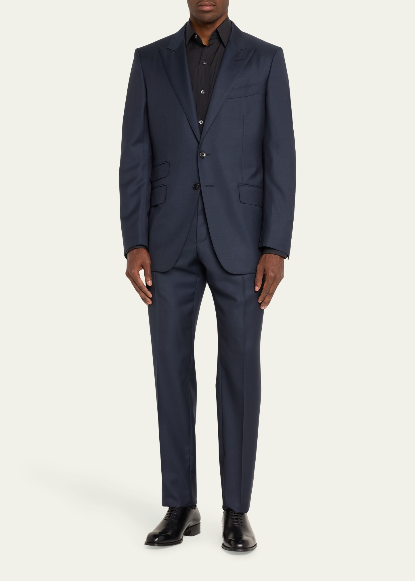 Men's Modern Fit Sharkskin Suit - 2
