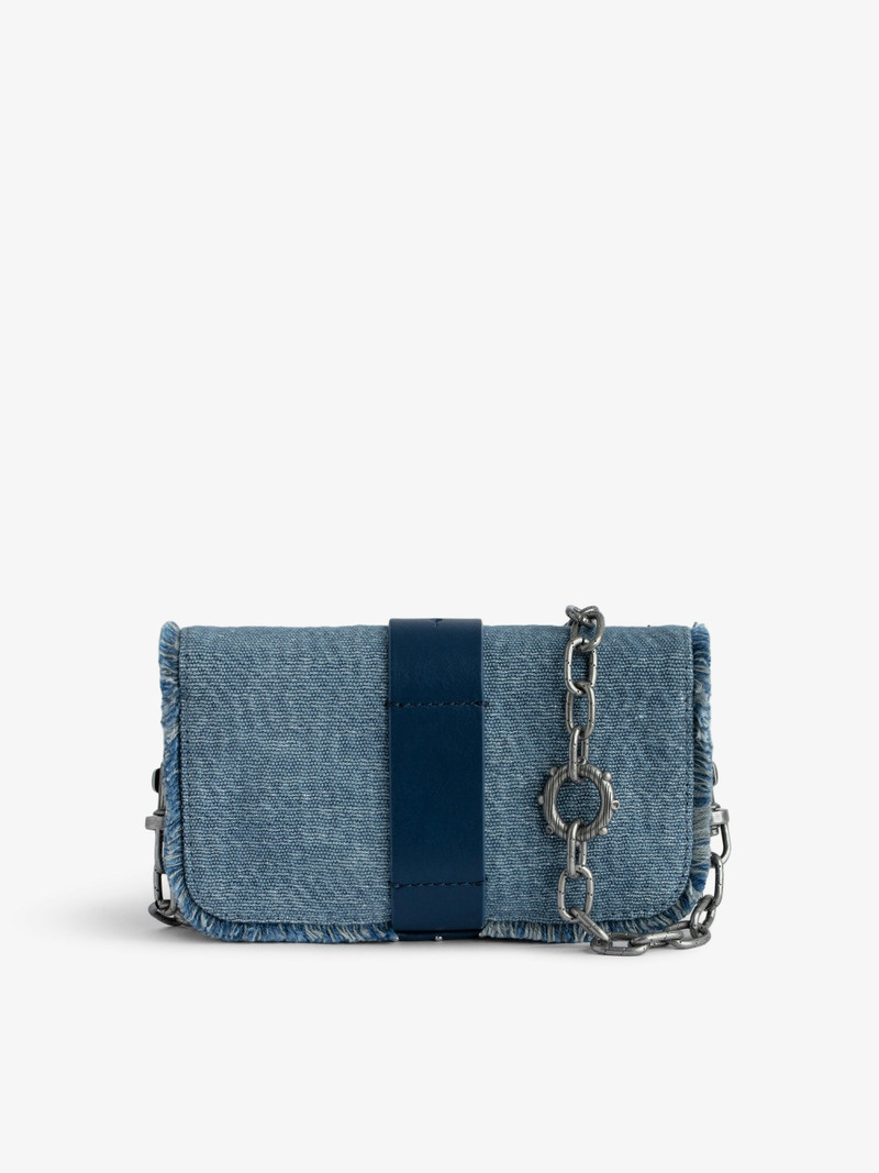 Zadig & Voltaire Kate Wallet Denim Glitter Bag outlook