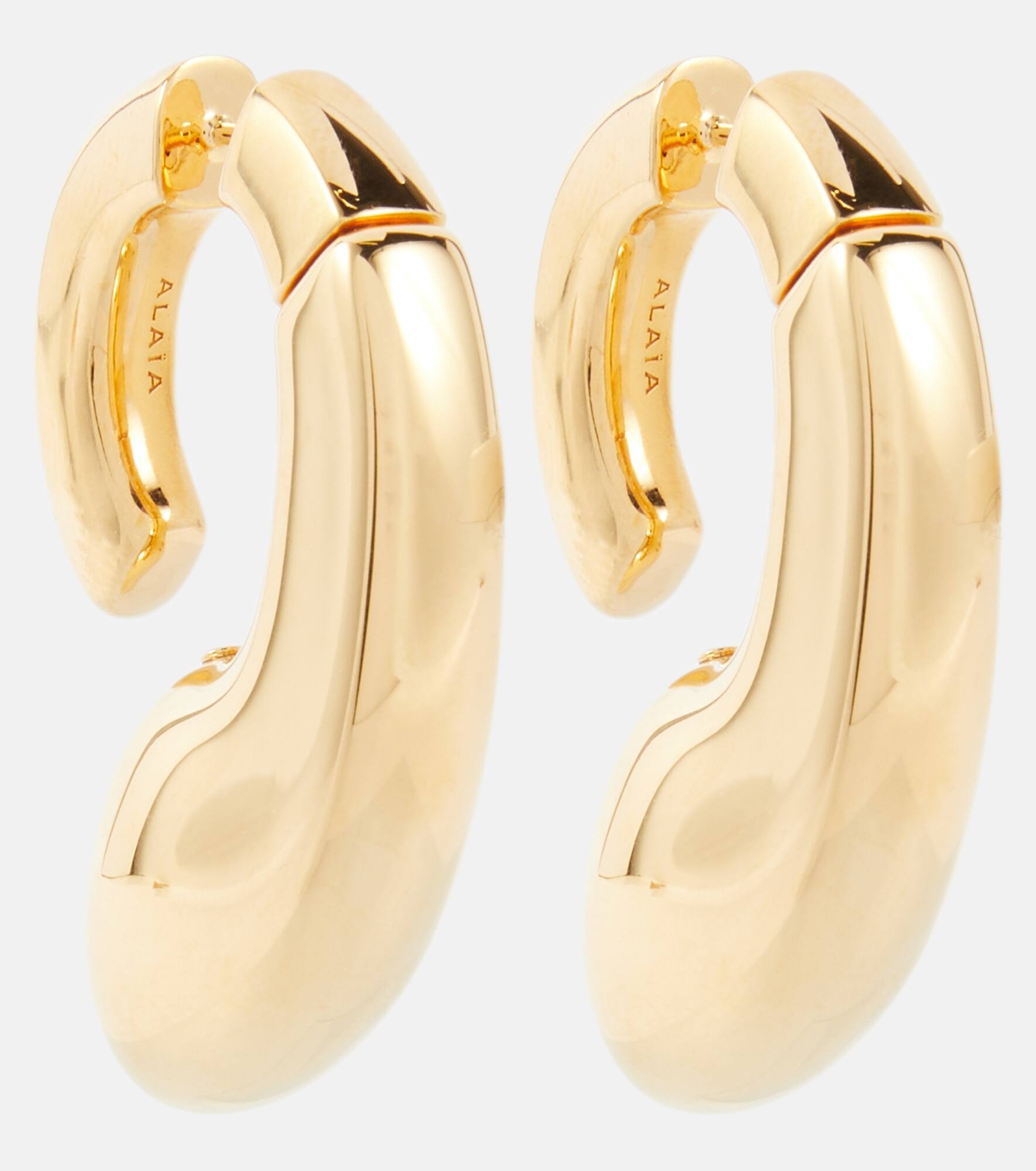 Alaïa Drip gold-plated earrings | mytheresa | REVERSIBLE