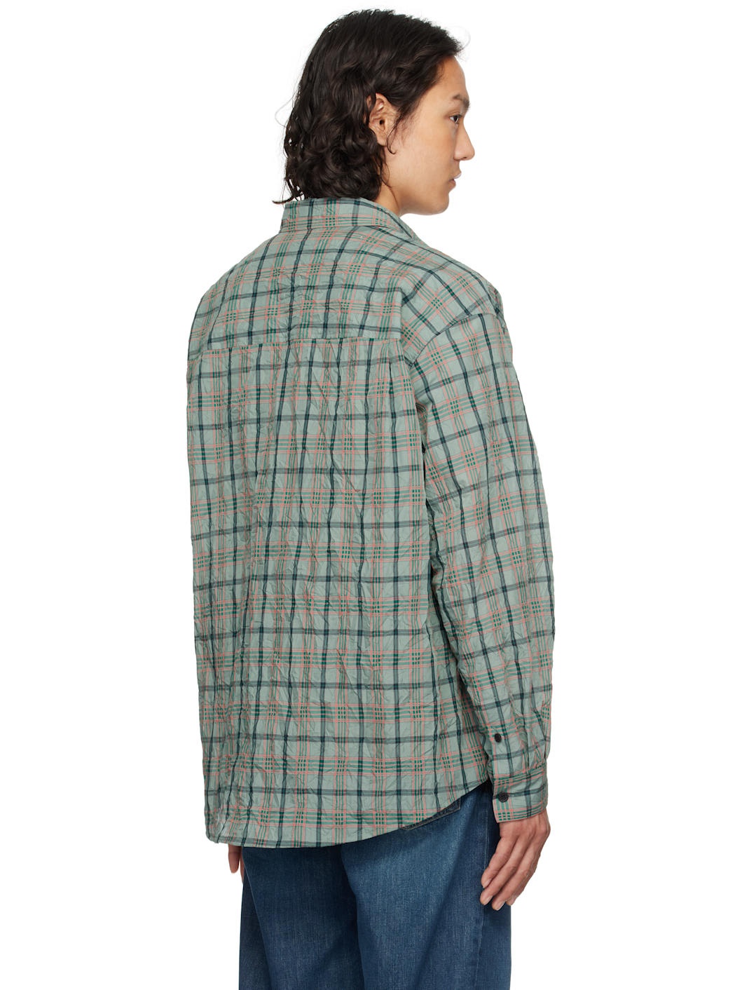 Green Crease Check Shirt - 3