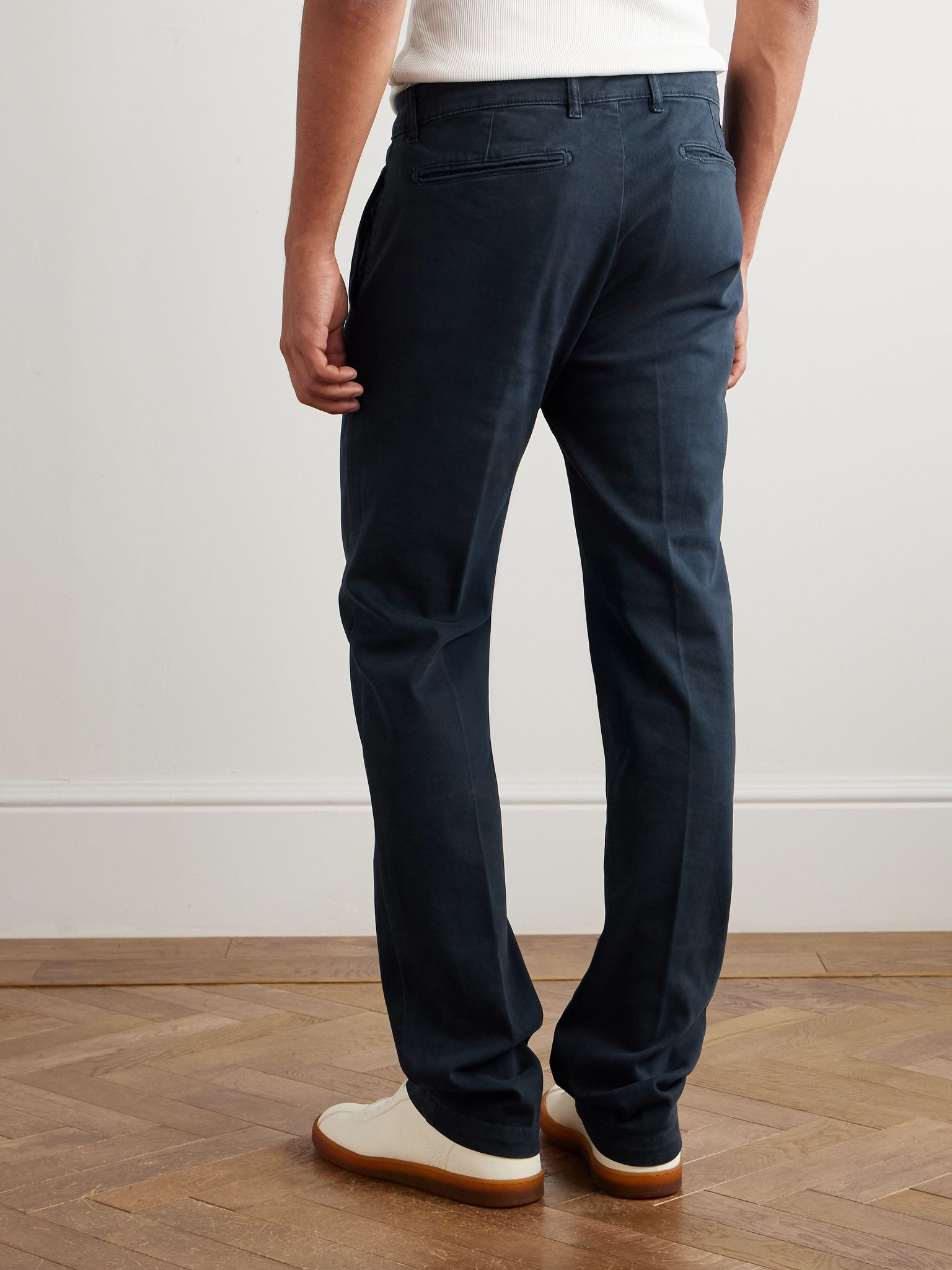 Winch2 Straight-Leg Cotton-Blend Twill Trousers Navy - 4