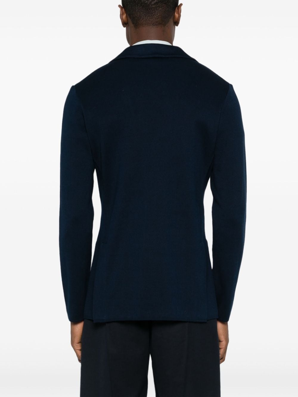 single-breasted cotton blazer - 4