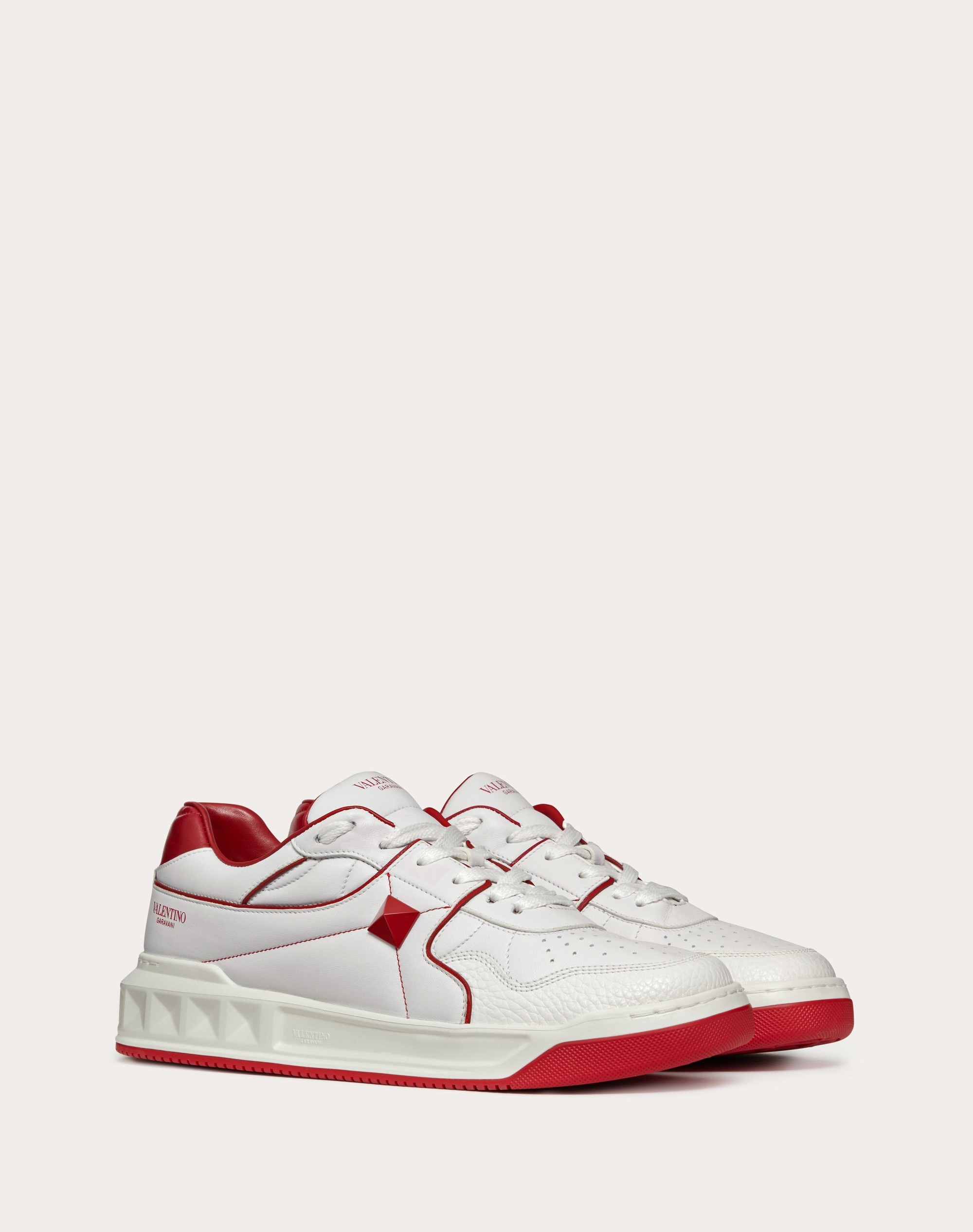ONE STUD LOW-TOP CALFSKIN SNEAKER - 2
