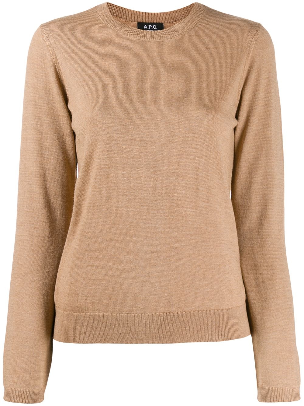 ribbed crew neck jumper - 1