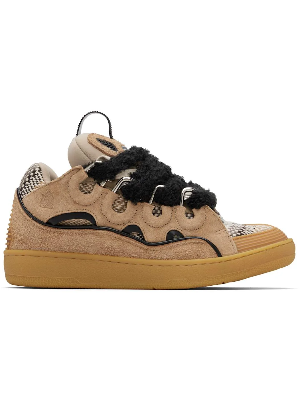 Beige Curb Suede Sneakers - 1