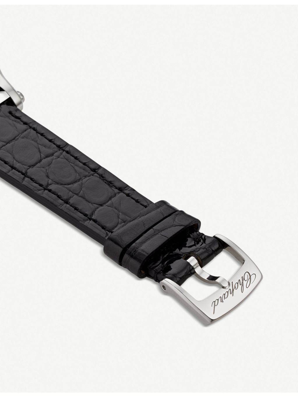 278559-3003 Happy Sport medium automatic stainless steel, diamond and alligator-embossed leather wat - 4