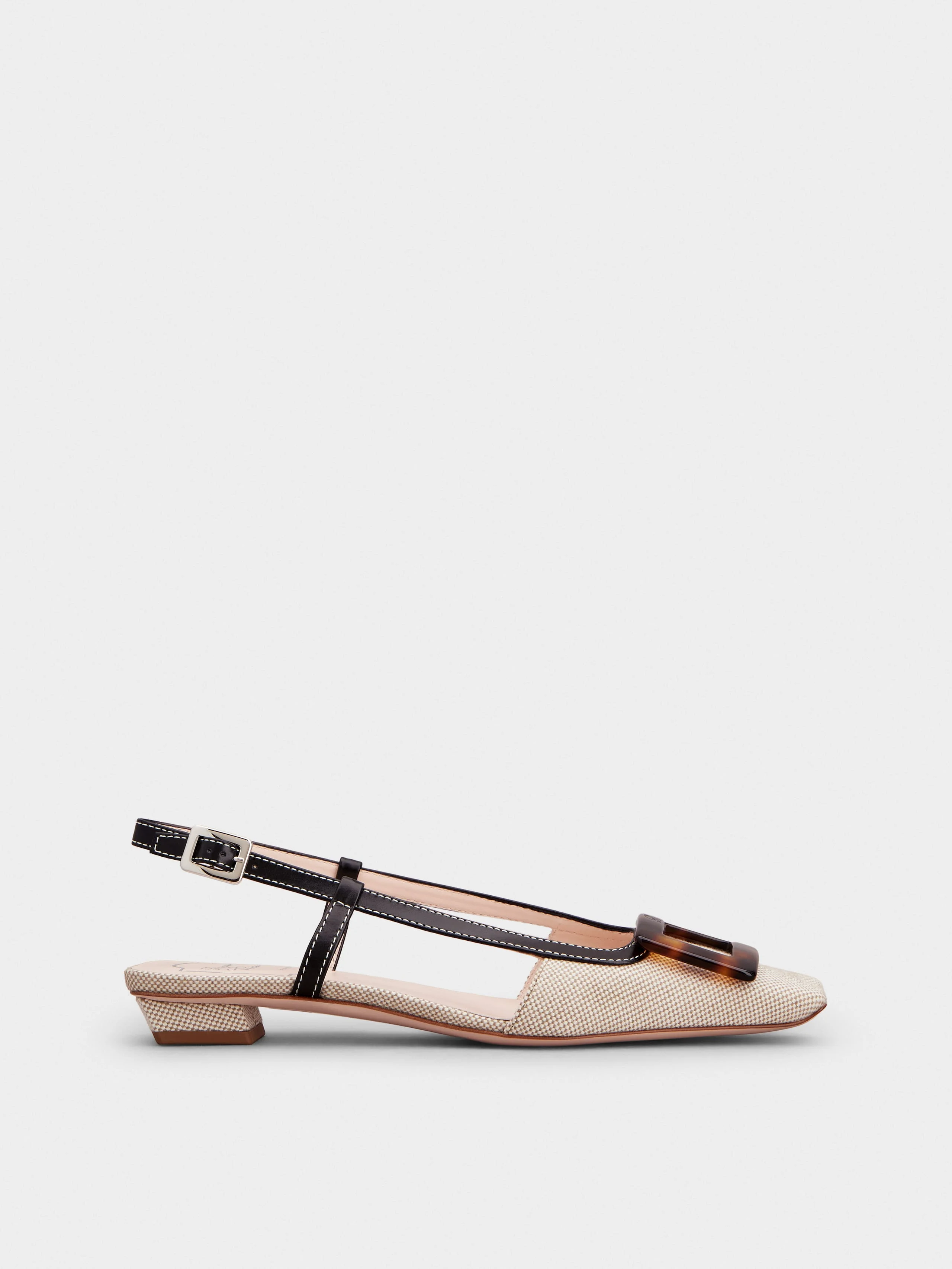 Belle Vivier Slingback Ballerinas in canvas - 1