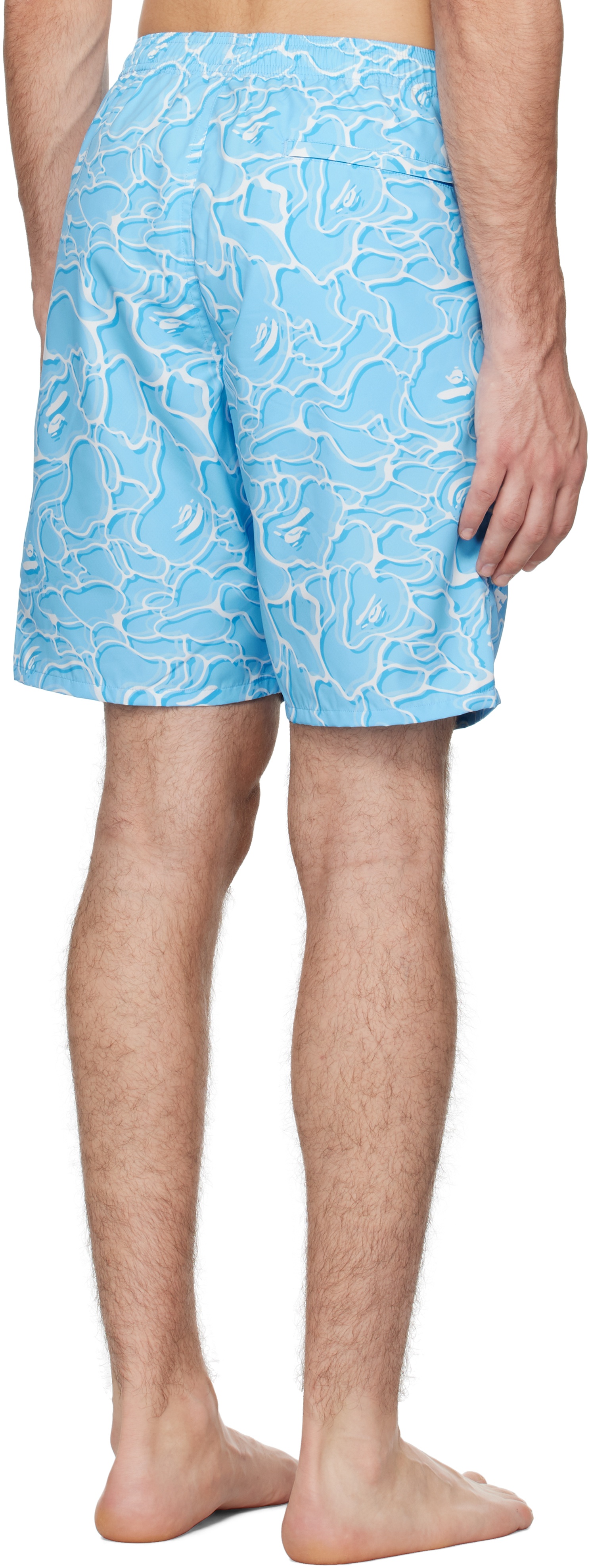 Blue ABC Sea Surface Camo Shorts - 3