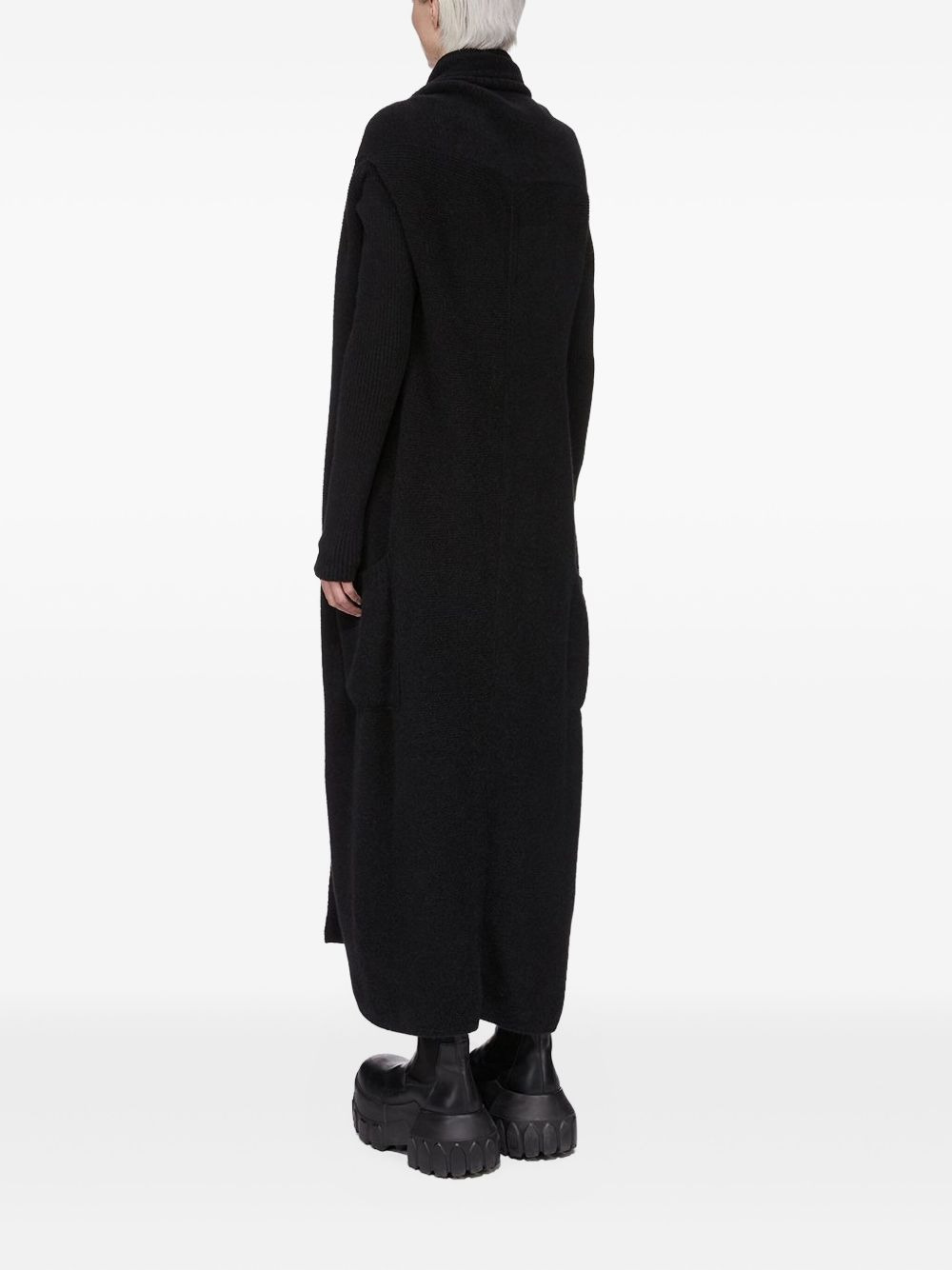 ribbed-knit long cardigan - 2