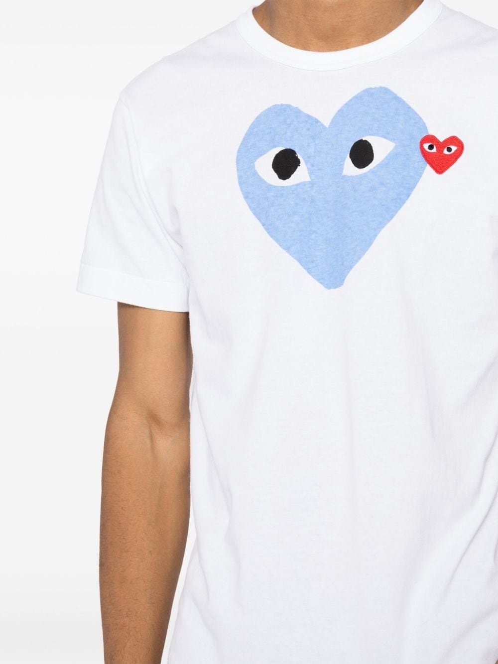 signature heart motifcotton T-shirt - 6