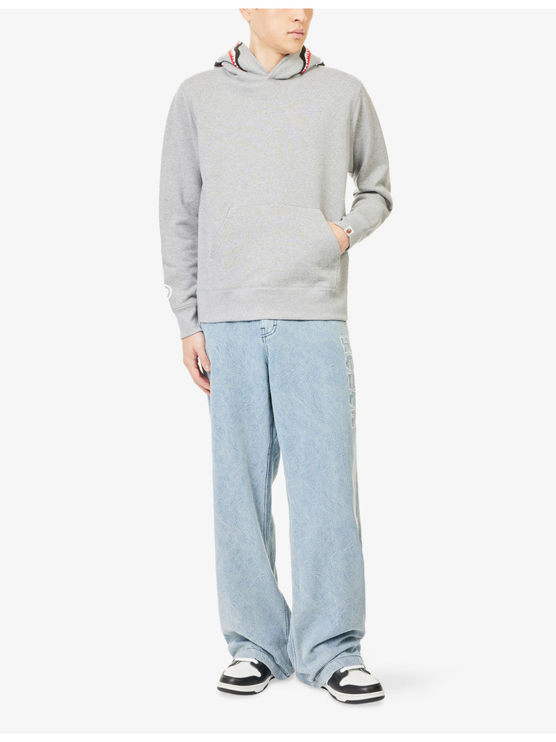 A BATHING APE® Shark Relaxed-Fit Cotton-Jersey Hoody outlook