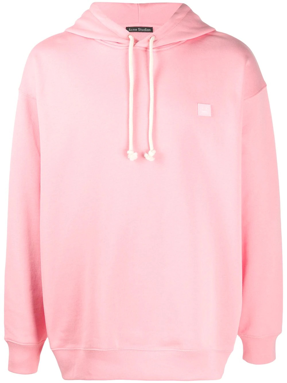 face-patch oversized hoodie - 1