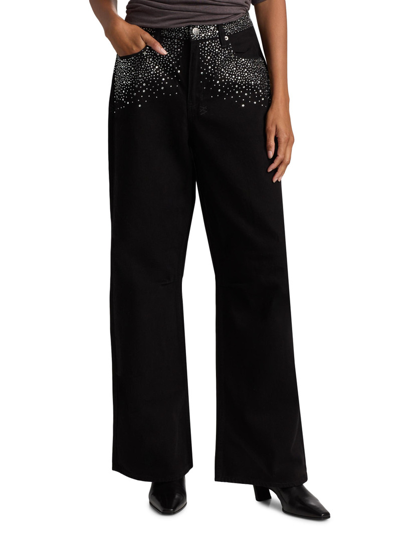 Women's Ksuper Renaissance Wide-Leg Jeans - Black 3