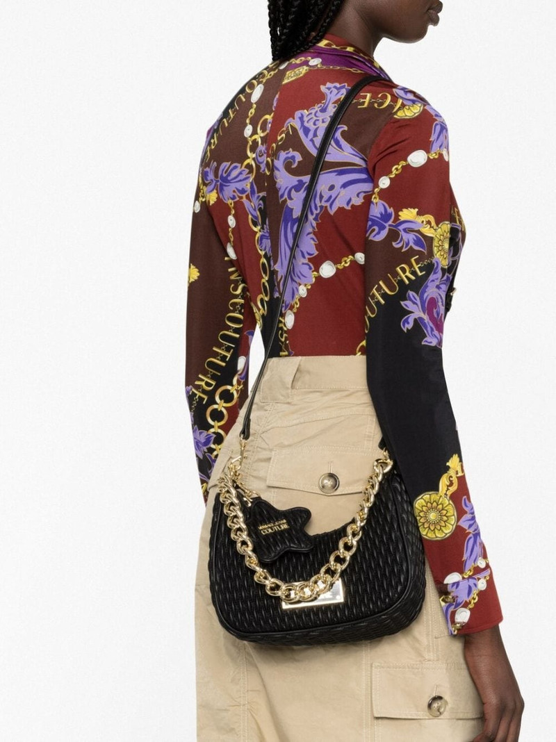 logo-plaque quilted shoulder bag 3
