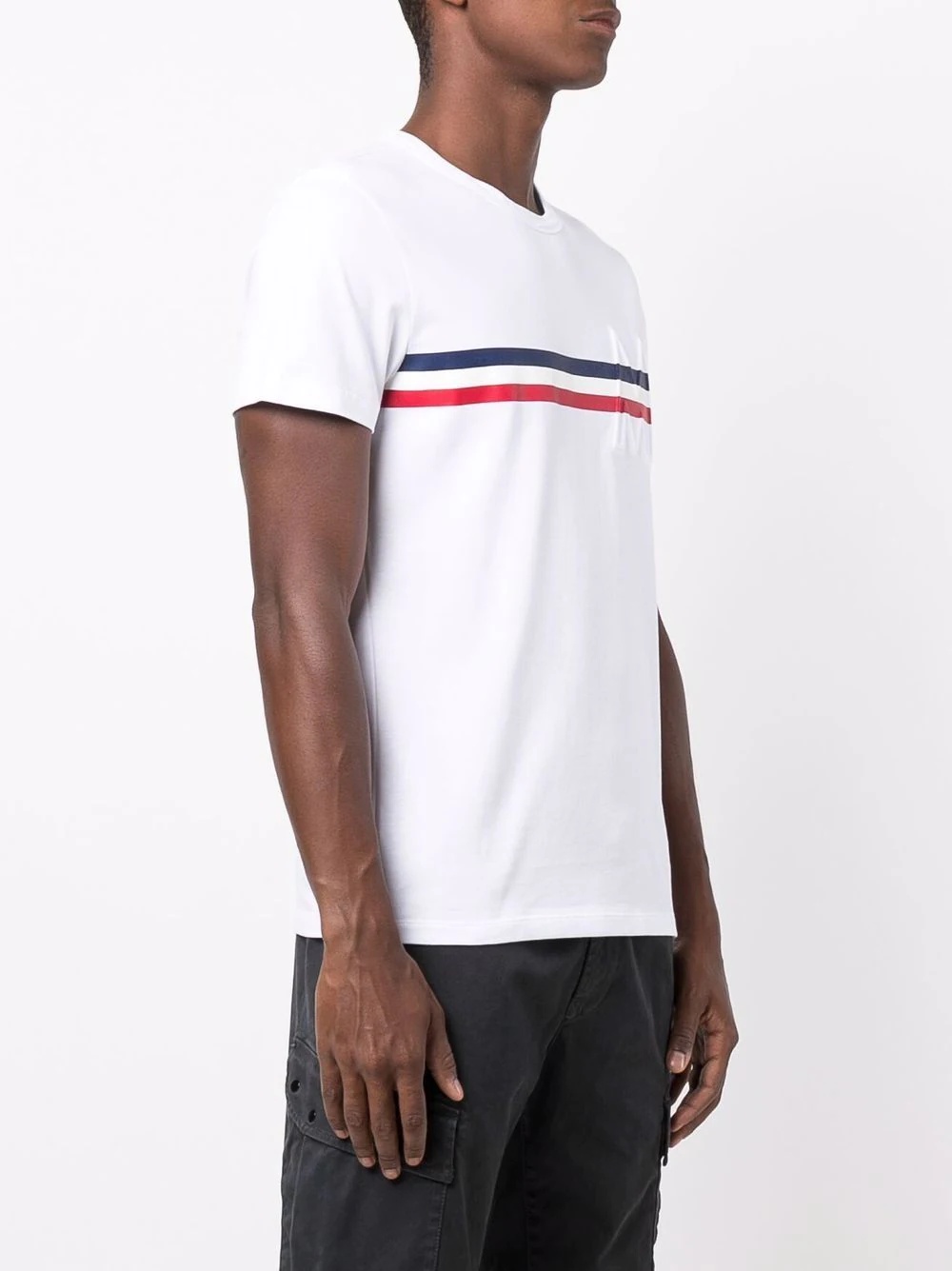 tricolour-stripe T-shirt - 3