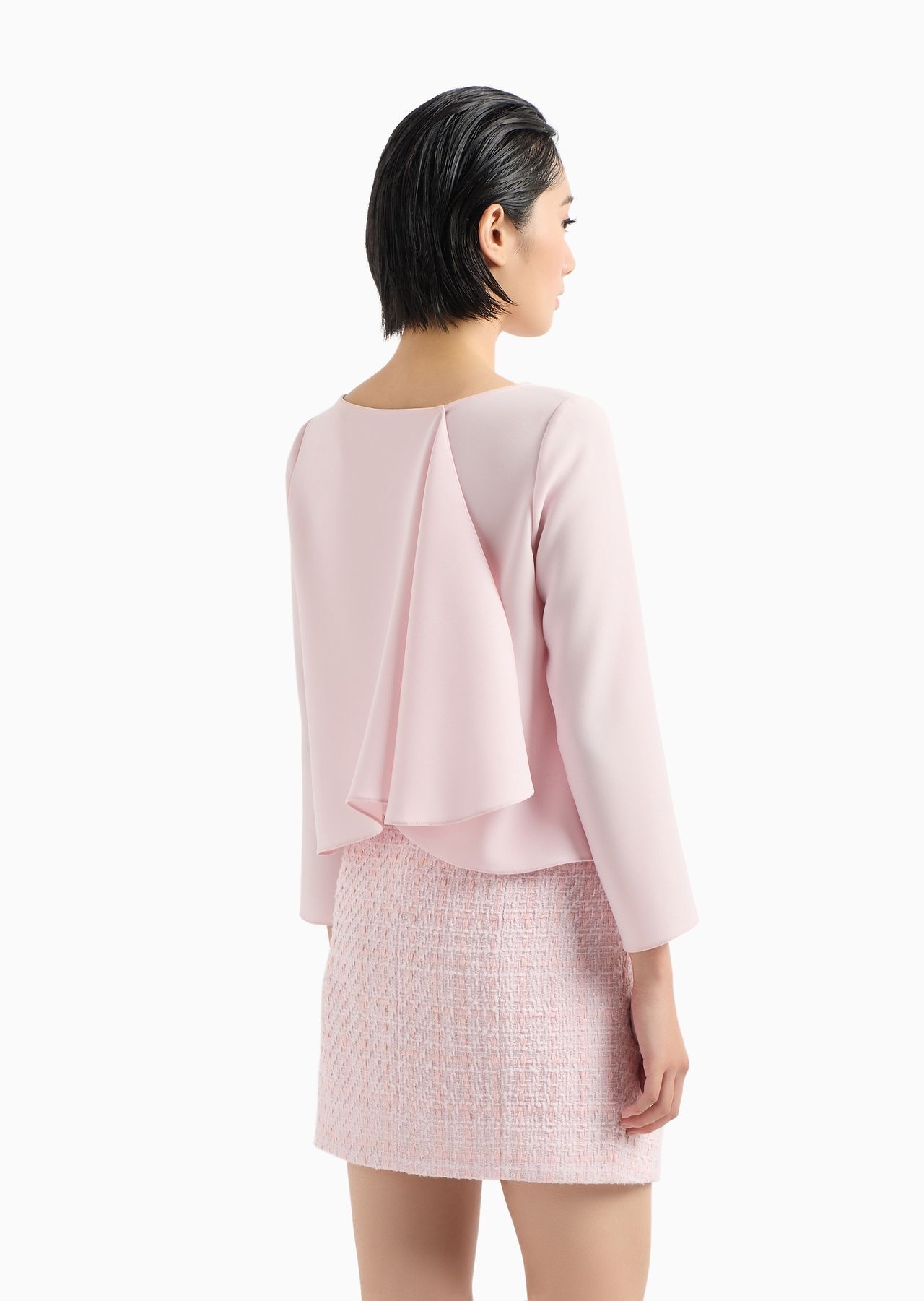 Lurex tweed skirt with darts - 3