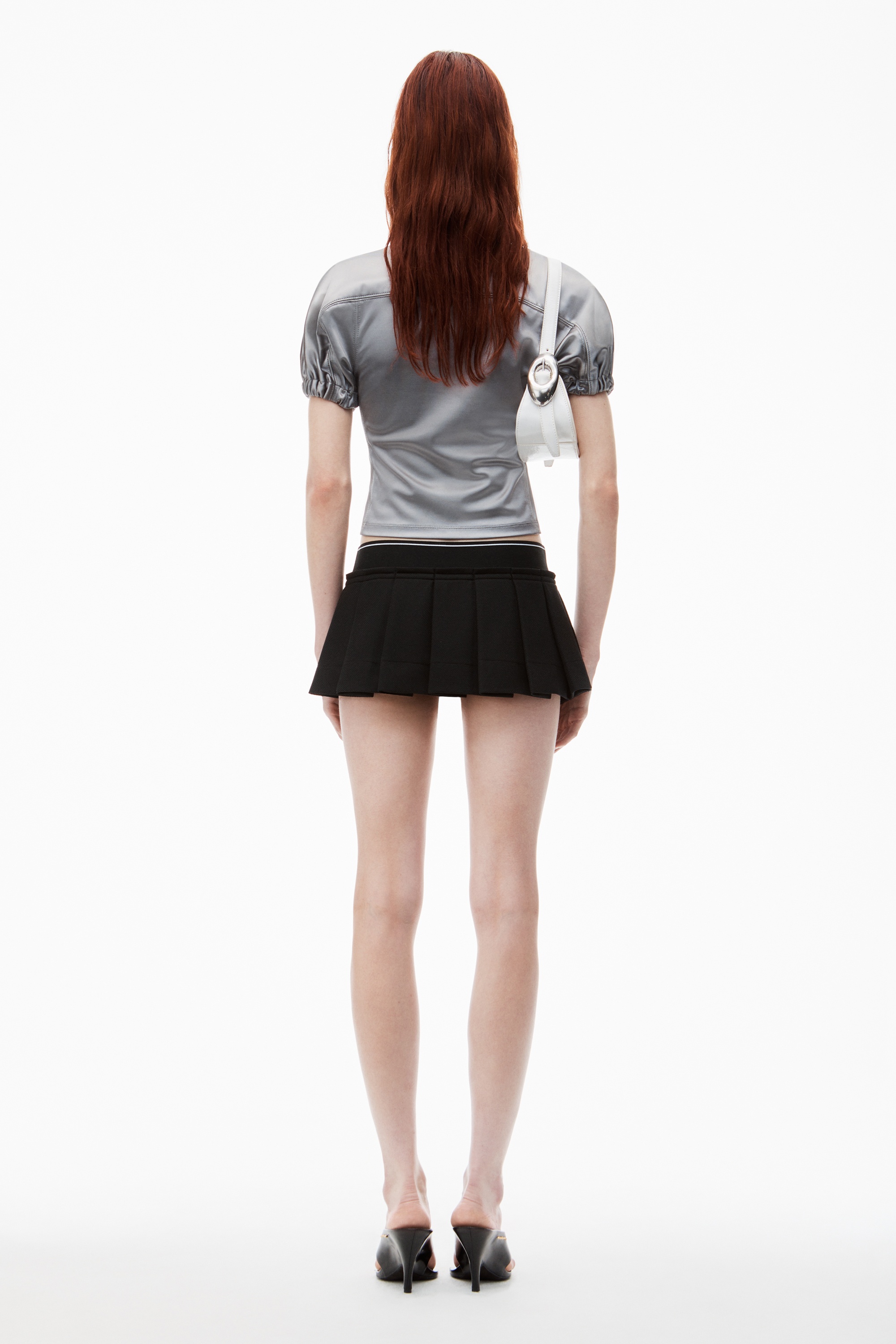 Logo Cheerleader Mini Skirt in pique - 4