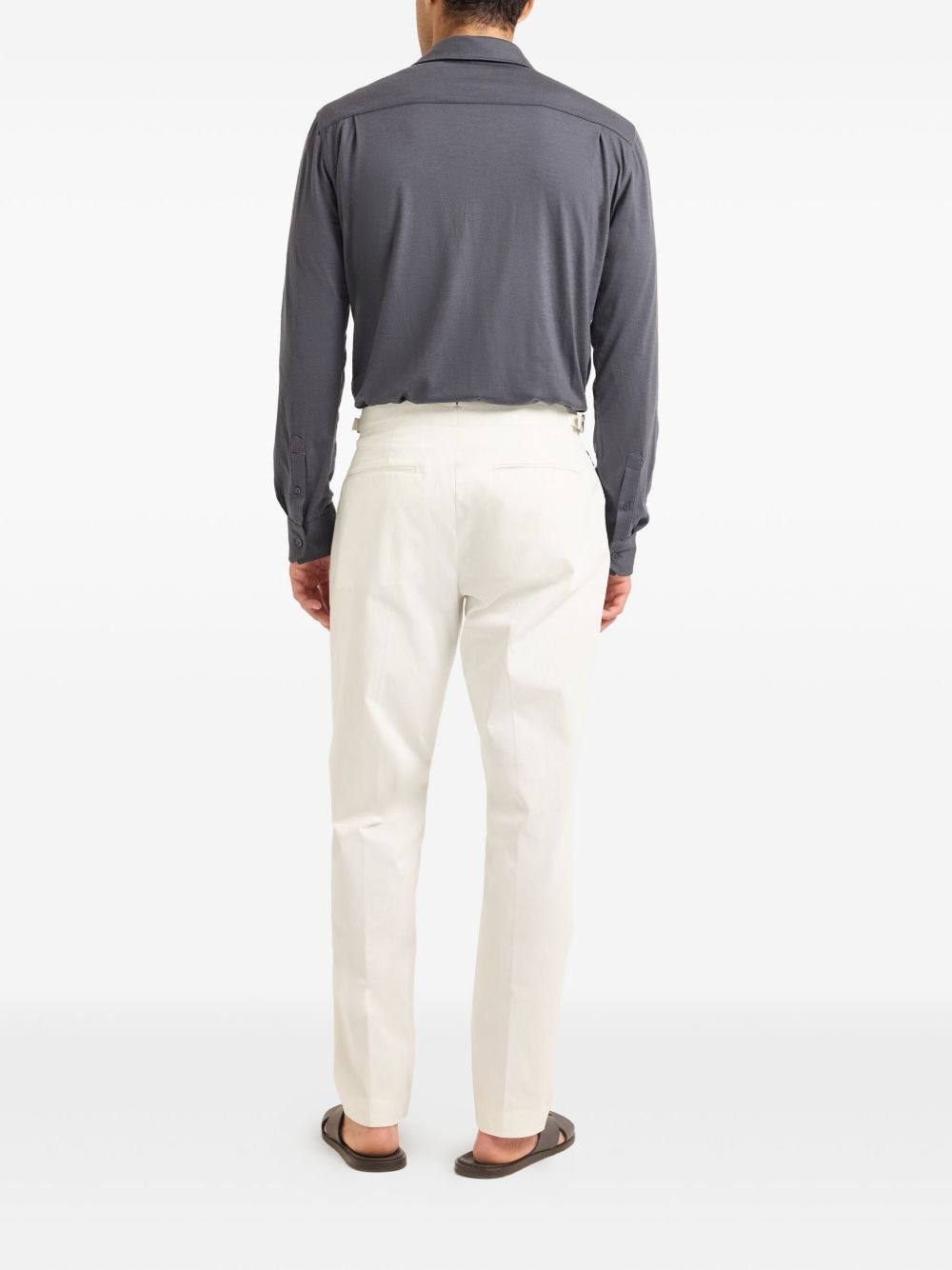 long-sleeve pointed-collar shirt - 3