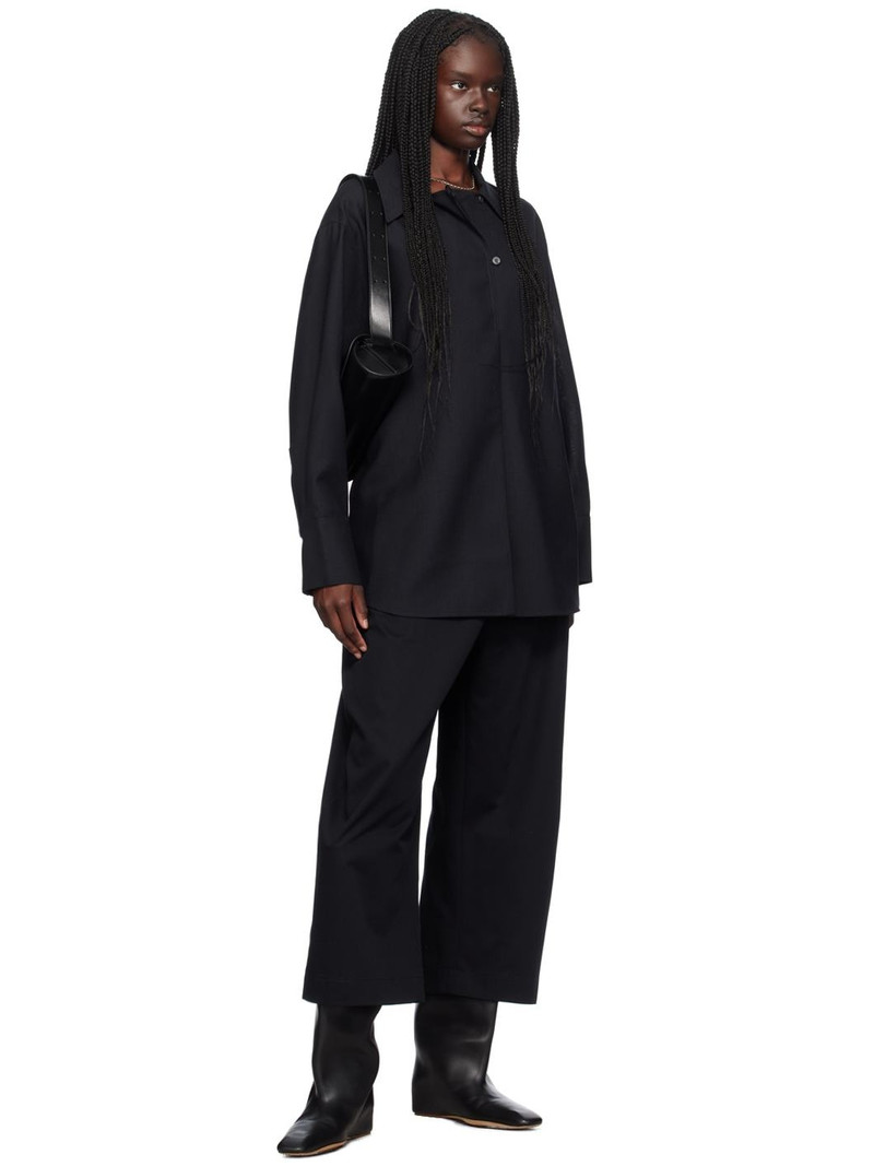 Studio Nicholson Navy Chalco Trousers outlook