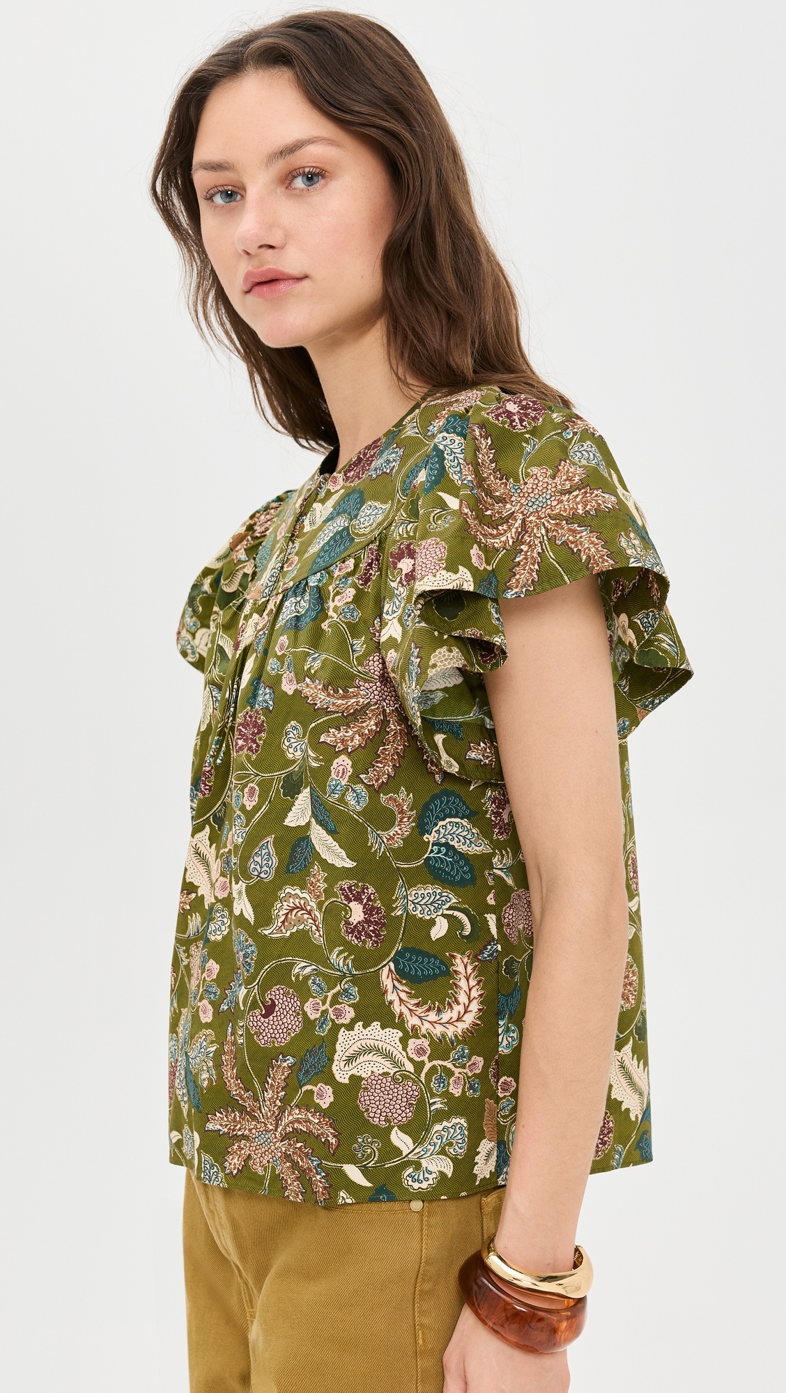 Perline Flutter Sleeve Blouse - 3