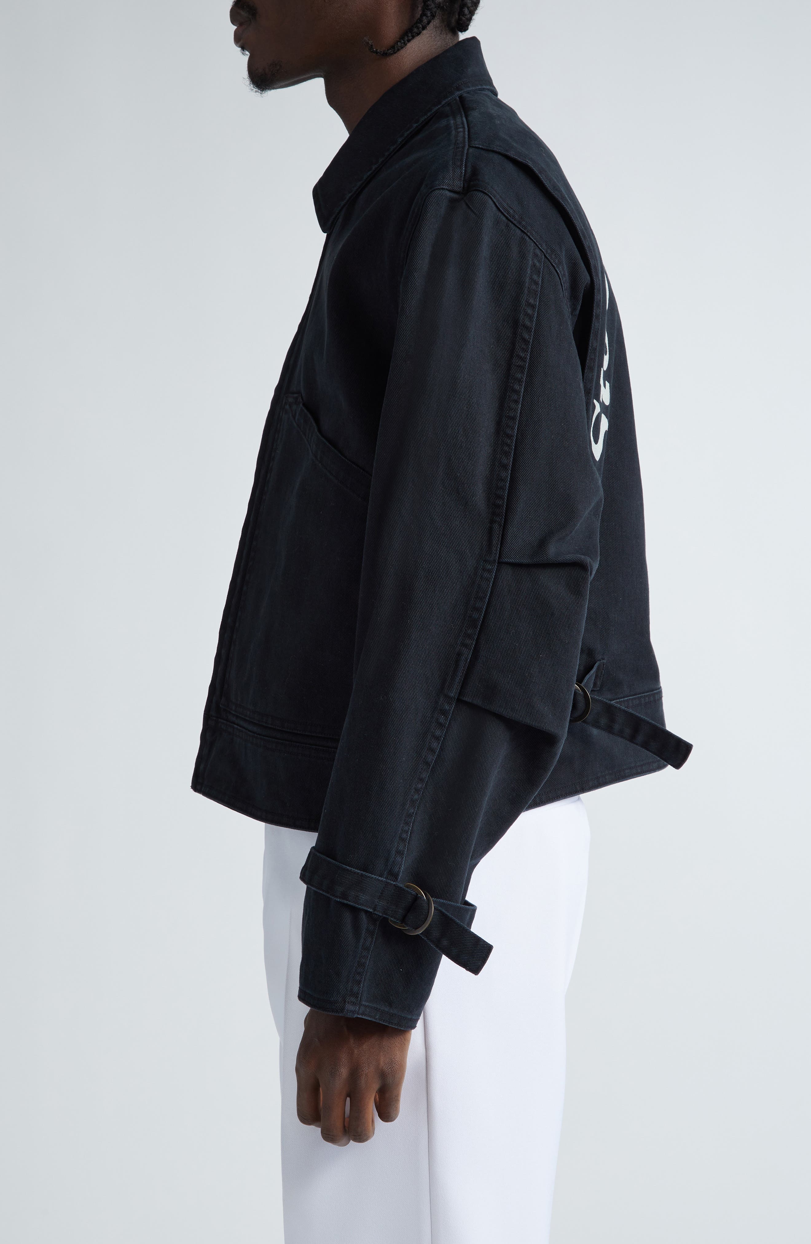 STOCKHOLM SURFBOARD CLUB Cotton Twill Work Jacket in Black at Nordstrom - 5