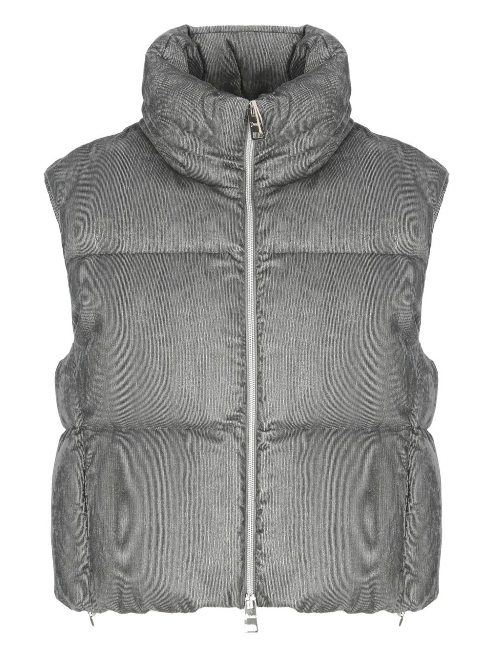 quilted turtleneck gilet - 1