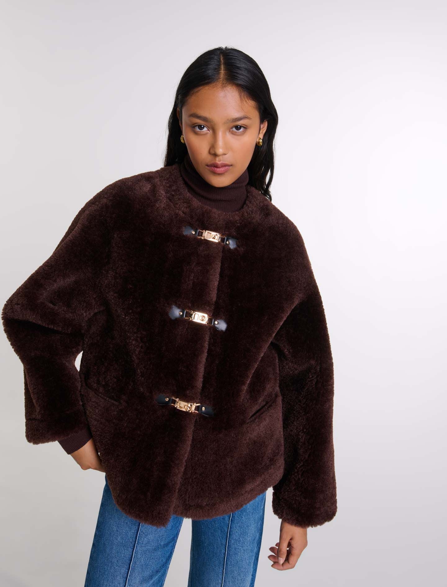 Short faux fur coat - 8