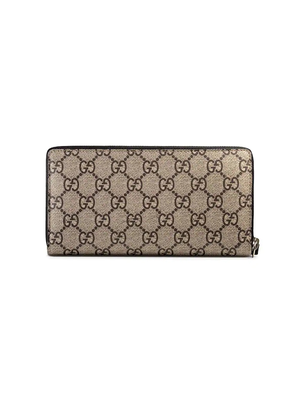 Snake print GG Supreme zip around wallet - 2