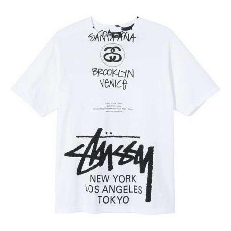 Stussy x TAKAHIRO MIYASHITA Crossover 40 Anniversary Short Sleeve Unisex White 3903647 - 1